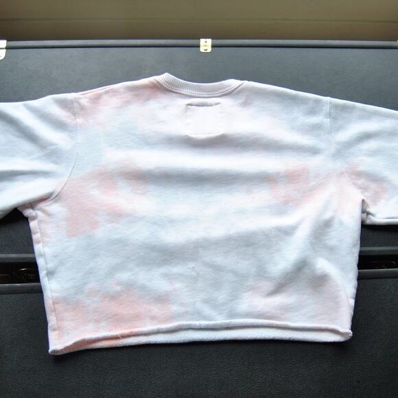 Hollister 3 Flower X-Small Tie Dye Crop Top Crewneck - Picture 4 of 4